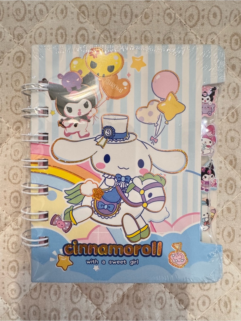 Sanrio Cinnamoroll Pastel Blue & Yellow Spiral Party Notebook
